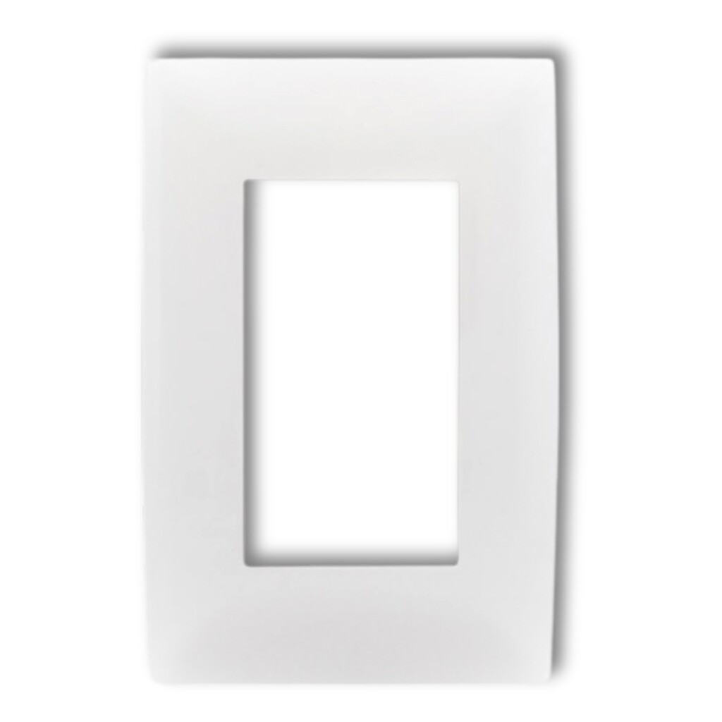 Placa C/Bastidor 3 Modulos Atenea. Blanco