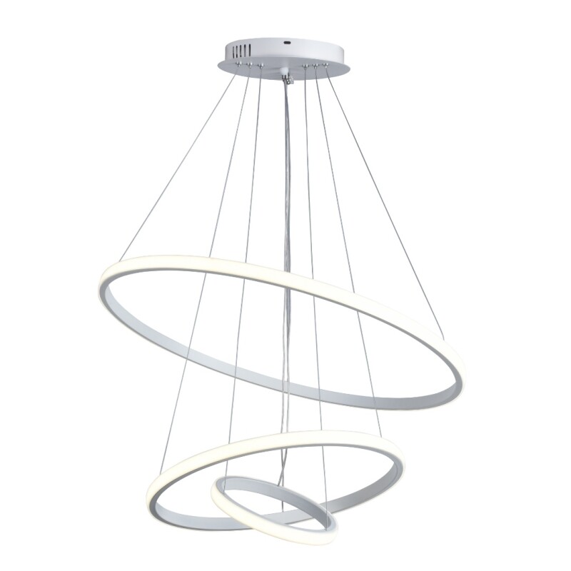Colgante LED 38W Anillos 3000K Blanco 20+40+60CM