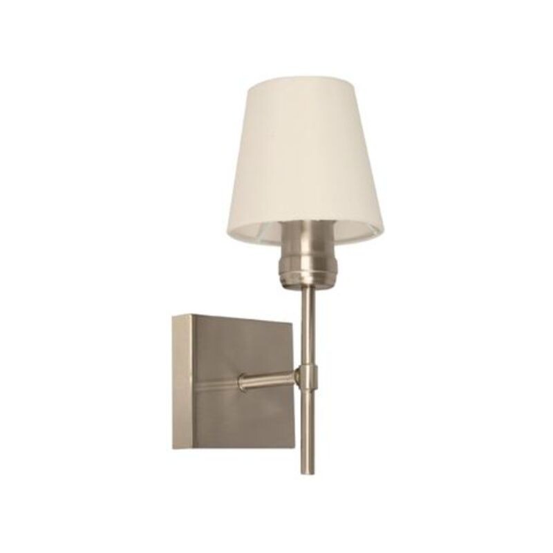 Aplique 1L Pared con Pantalla Niquel Satinado E27