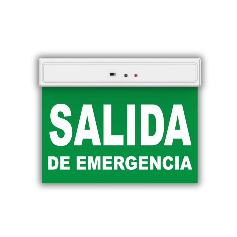 Señaletica Salida de Emergencia Fondo Verde 24X18.5CM