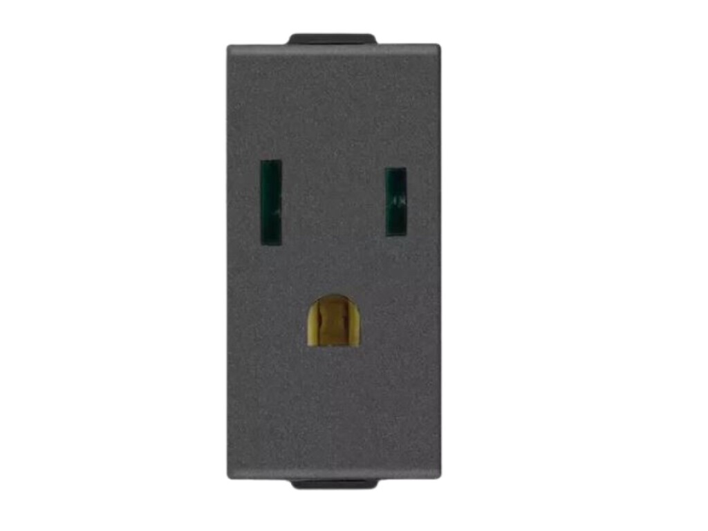 Modulo Toma Polarizada 2x15A + T Negro Neve UP
