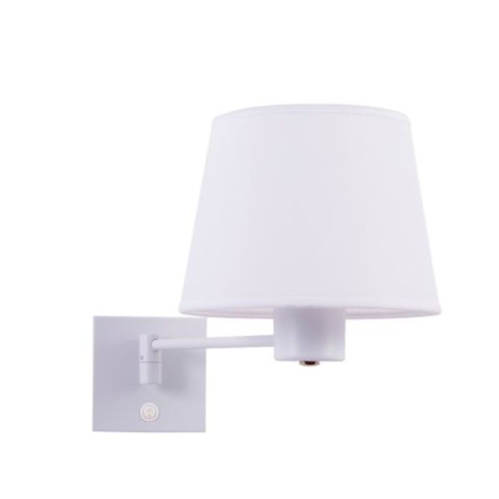 Aplique con Brazo Simple y Pantalla Conica 1L E27 Blanco