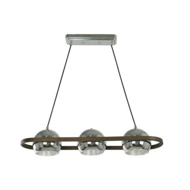 Colgante Moon 3L E27 Cromo