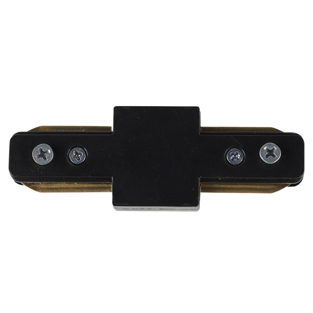 Conector Recto para Riel Negro