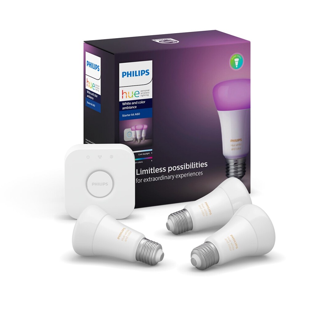 Kit de Inicio Colors 3 Lamparas LED Bulbo 10W E27