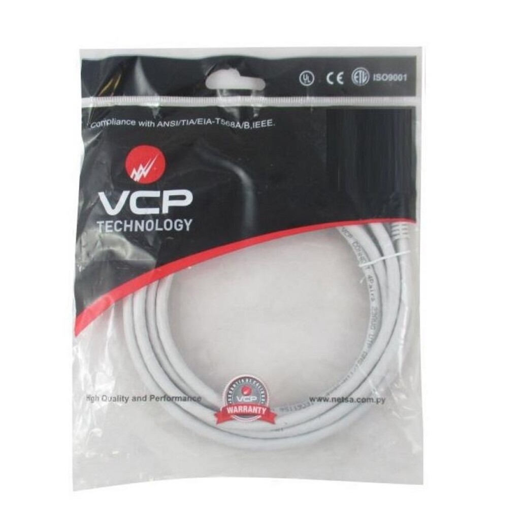 Patch Cord Cat 6 1,5MTS Gris