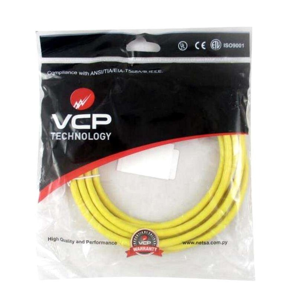 Patch Cord Cat 6 1MT Amarillo