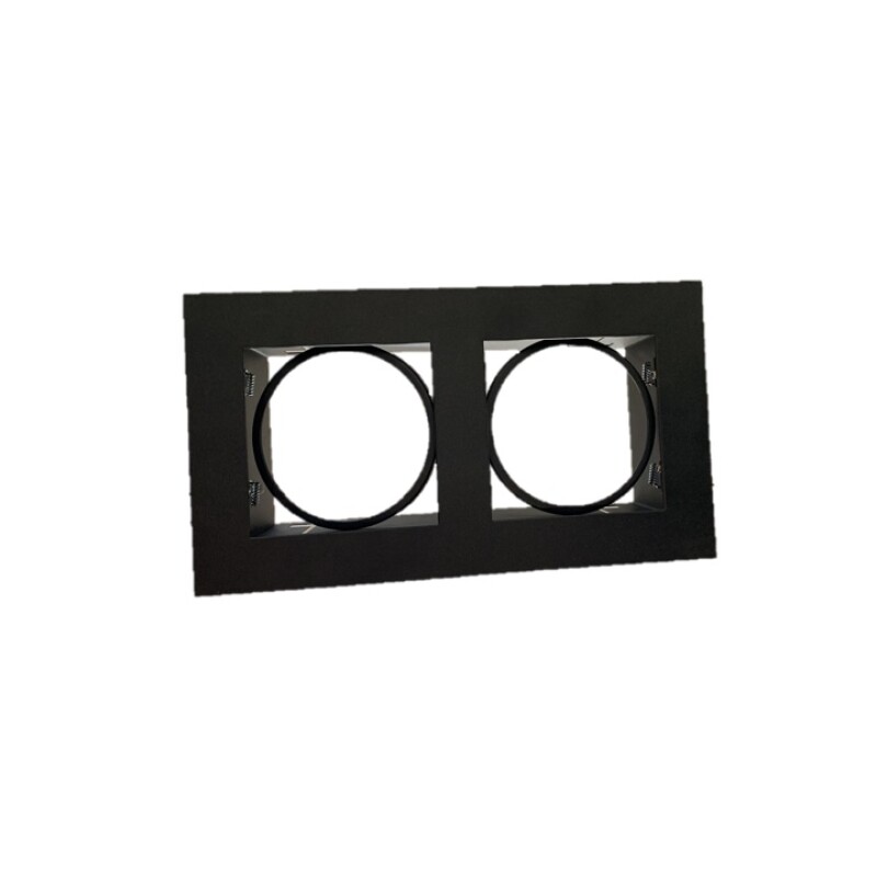 Spot Emb 2 Luces Tetris Negro AR111 18X33