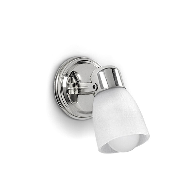 Aplique 1 Luz C/Tulipa Belen Plata E27