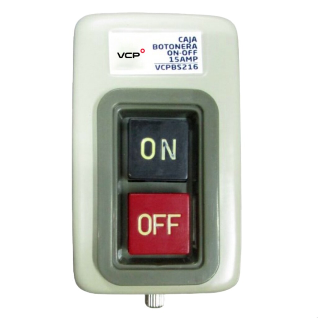 Botonera ON-Off 15 Amp. C/Caja Ext. Metal