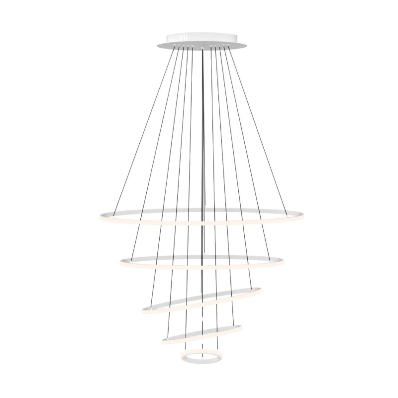 Colgante LED 120W Anillos 3000K Blanco 20+40+60+80+100CM