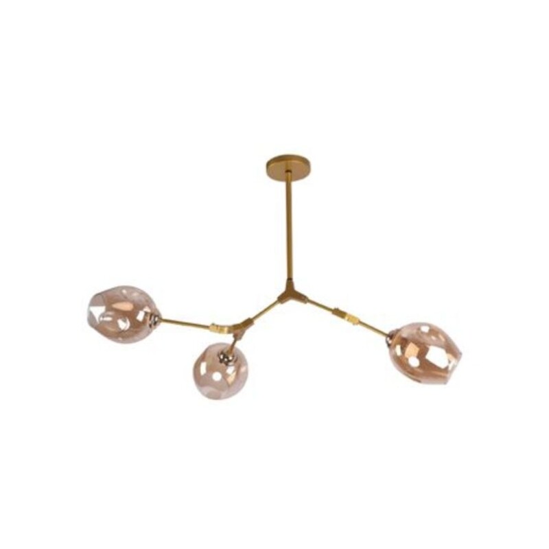 Colgante Orion 3L E27 Ambar Dorado