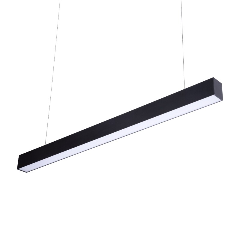 Lineal LED de Aluminio 36W 6500K Negro 120CM C/ Accesorios