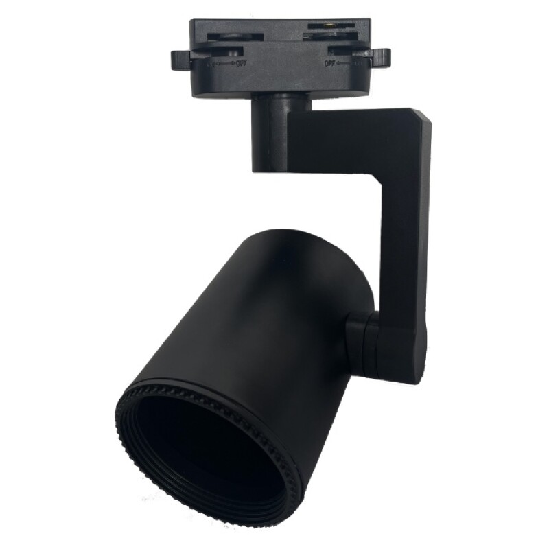 Cabezal P/ Riel Monofasico PAR20 Negro D80 L115