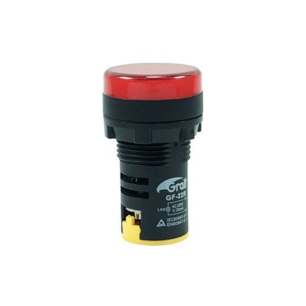 Luz Piloto LED Rojo 22MM 220V AC