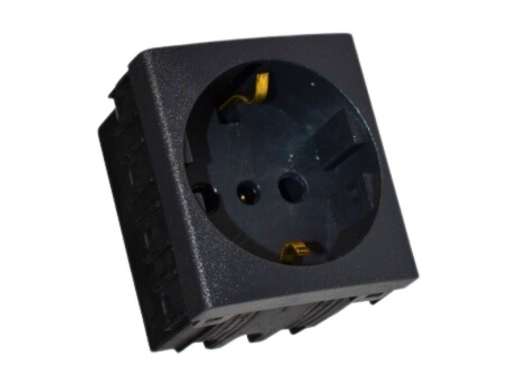 Toma Schuko Negro Sistema Modular - LM
