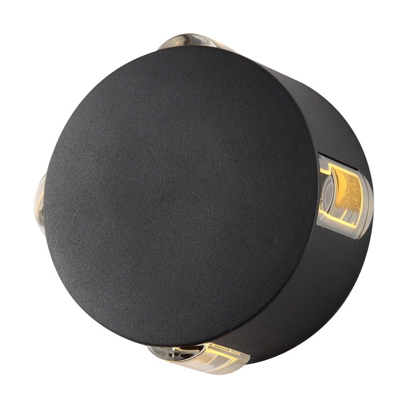 Aplique de Pared Ado. LED Redondo Tetradireccional Vilna 4X1W 3000K IP54 Gris Grafito