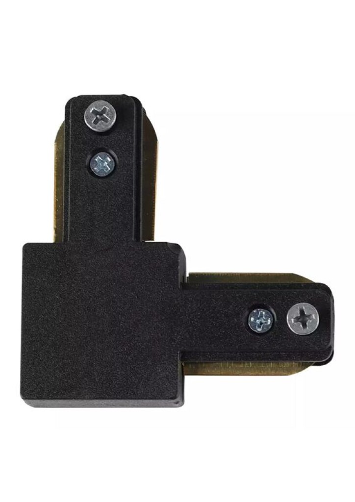 Conector en L para Riel Negro