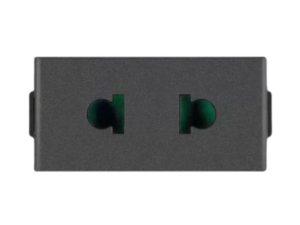 Modulo Toma Euroamericano 2x16A Negro Neve UP