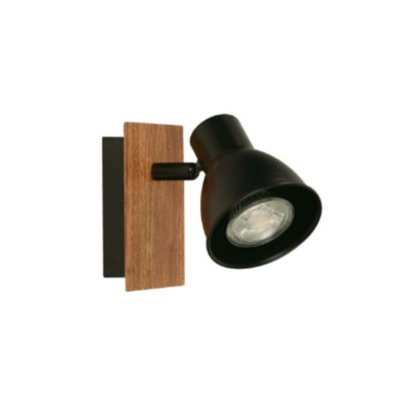 Aplique 1L GU10 Rustico Negro