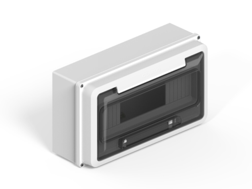 Tablero Ext. IP65 p/12 polos DIN -Blanco GENROD