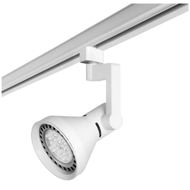Cabezal P/ Riel PAR30 Cone 1XE27 Max. 60W Blanco Mate