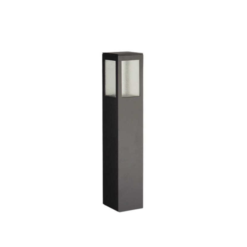 Farola Balizador Garten VCP Vidrio 1XE27 Aluminio Negro 30CM