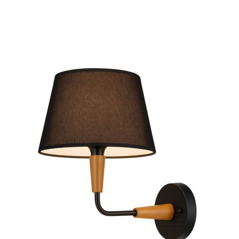Aplique de Pared Estandar 1L E27 D25CM Pantalla Negra