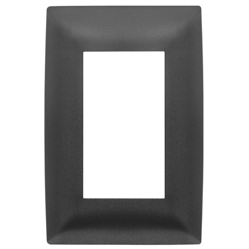 Placa C/Bastidor 3 Modulos Atenea. Plata Mate