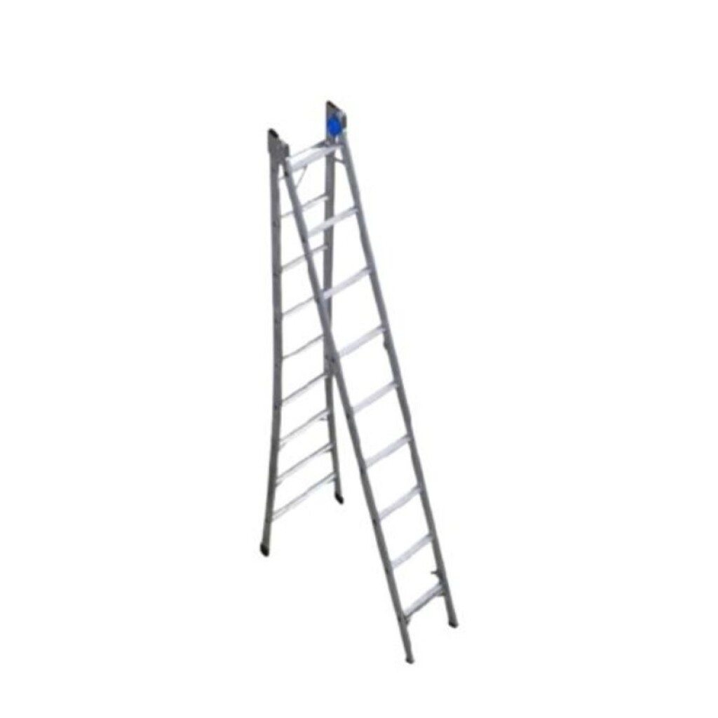 Escalera Convetible Doble de Aluminio de 10 Peldaños 2,84/4,82M