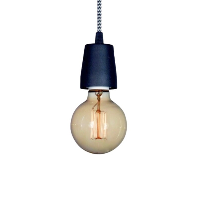 Colgante 1 Luz Vintage E27 Negro