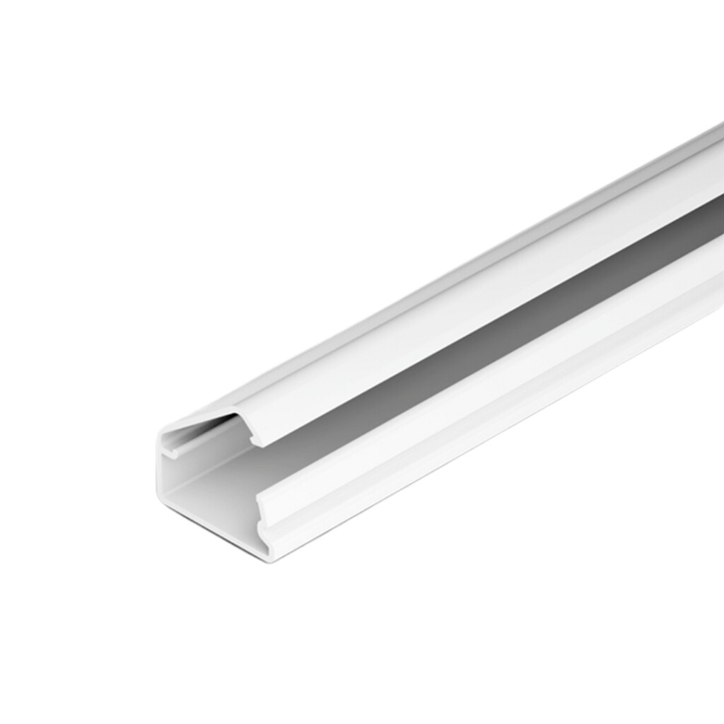 Cablecanal 20X10MM Blanco C Bisagra y Adhesivo. GENROD
