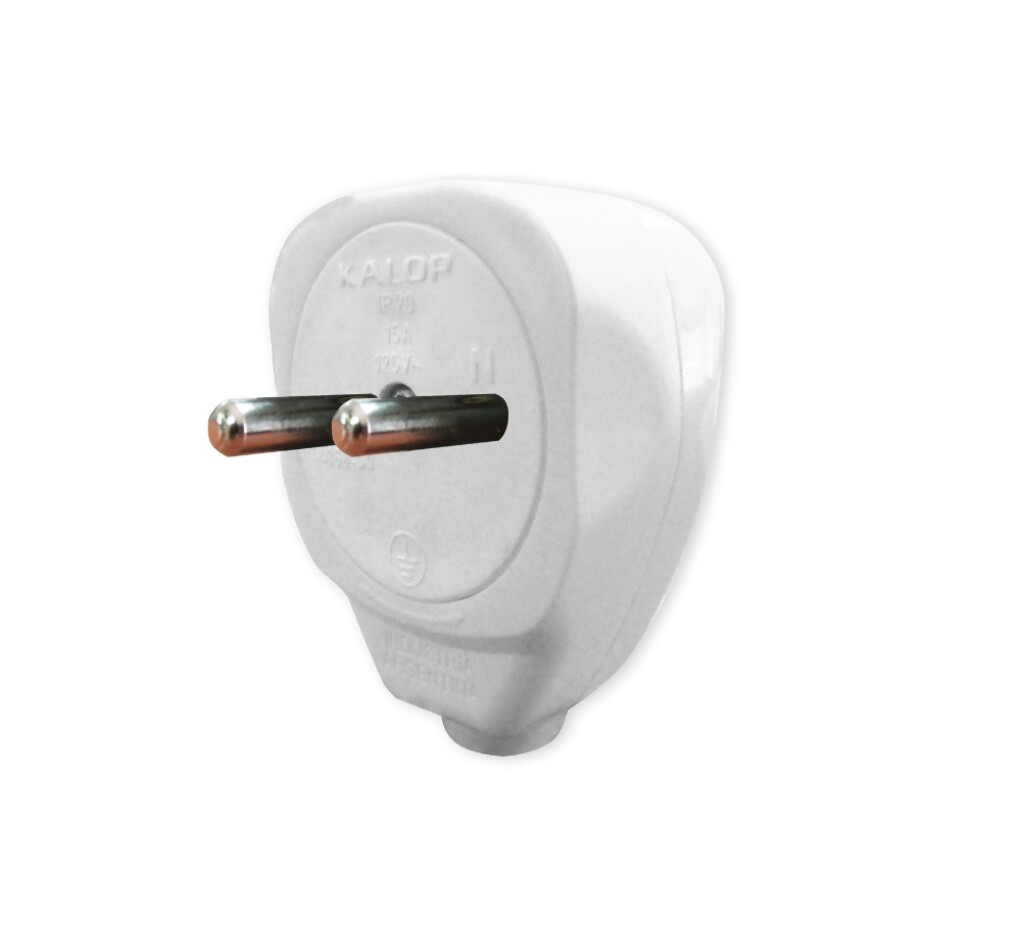 Ficha Salida Lateral 2P Schuko Blanca