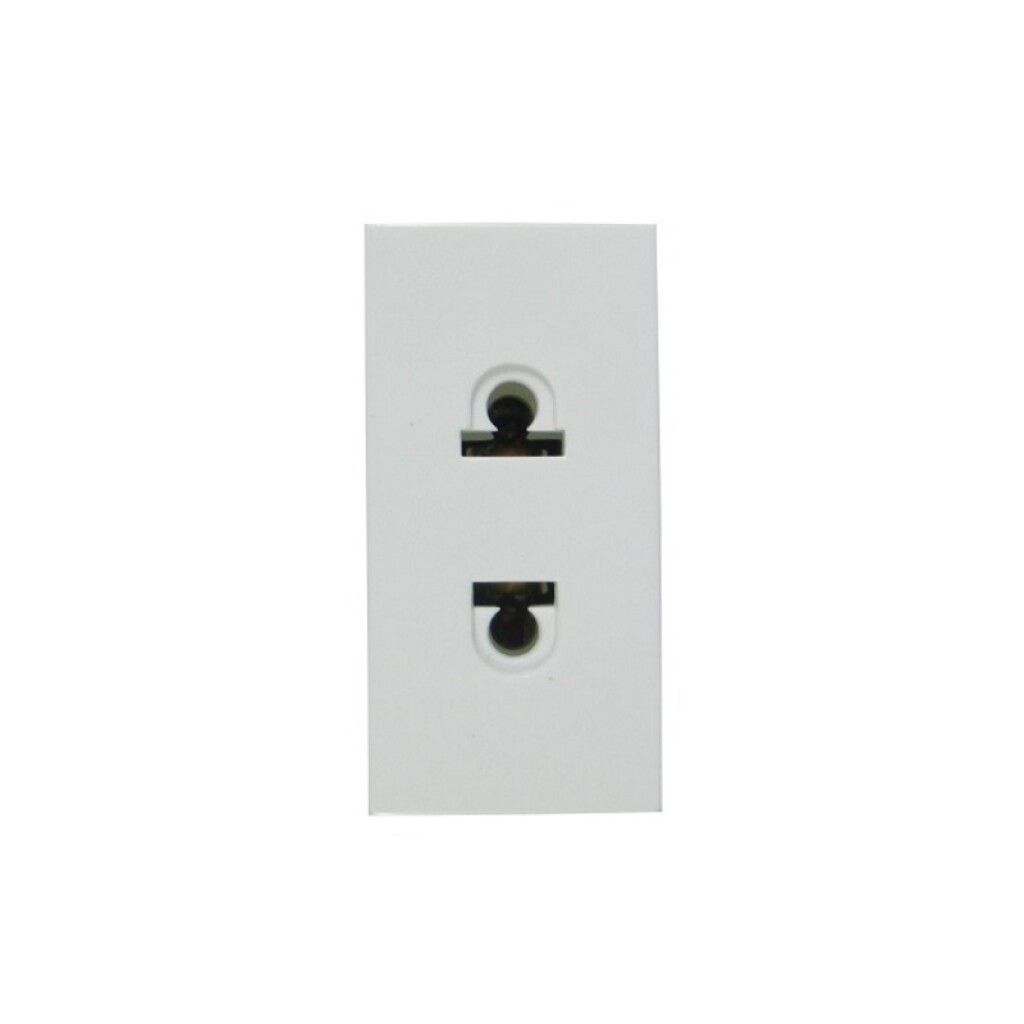 Modulo Toma Euroamericana 15A Blanco Pulido