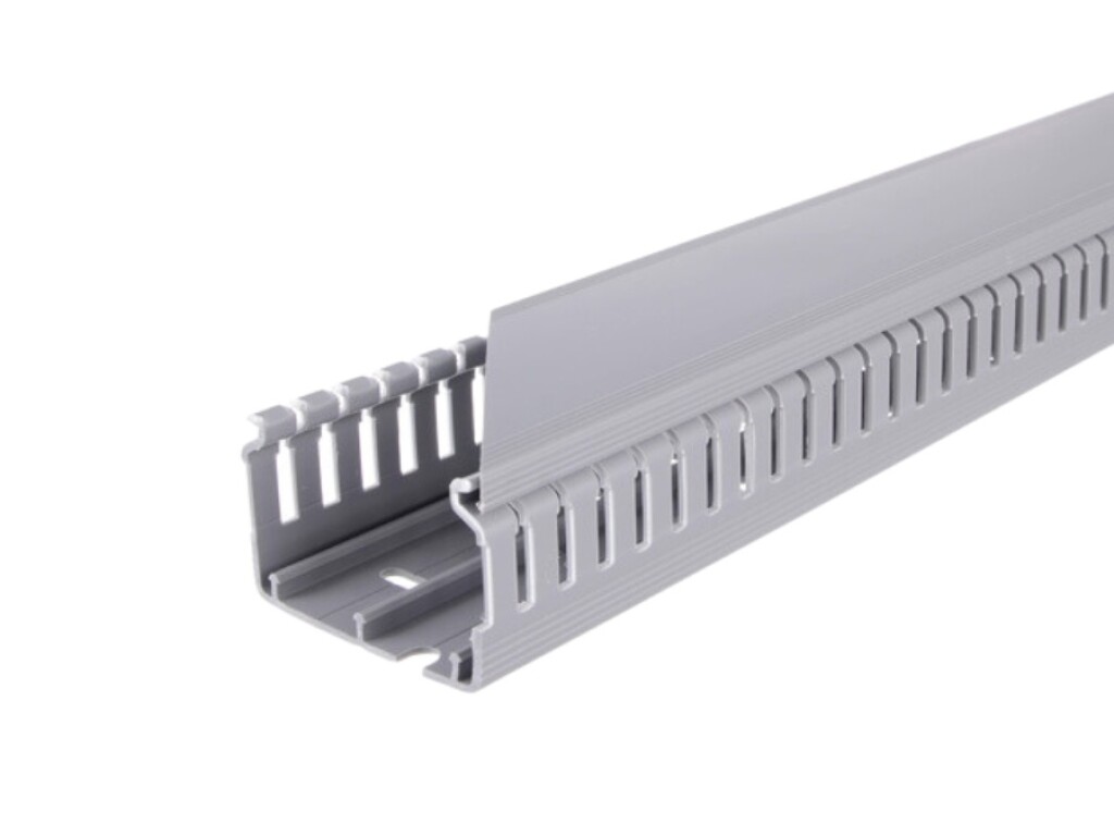 Cablecanal 60X40MM Gris Ranurado calado angosto