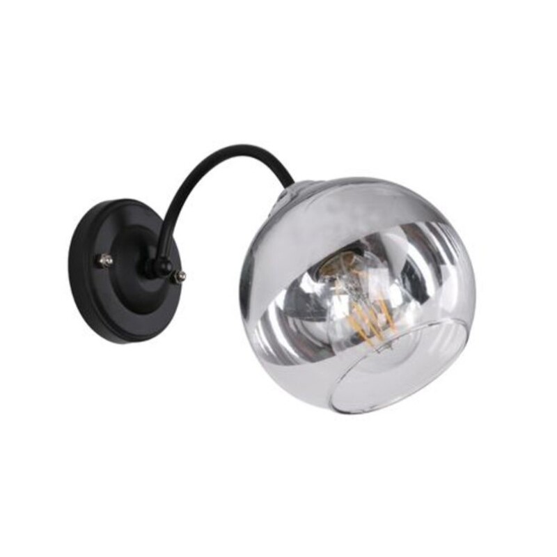Aplique 1 Luz Nika Negro E27 60W