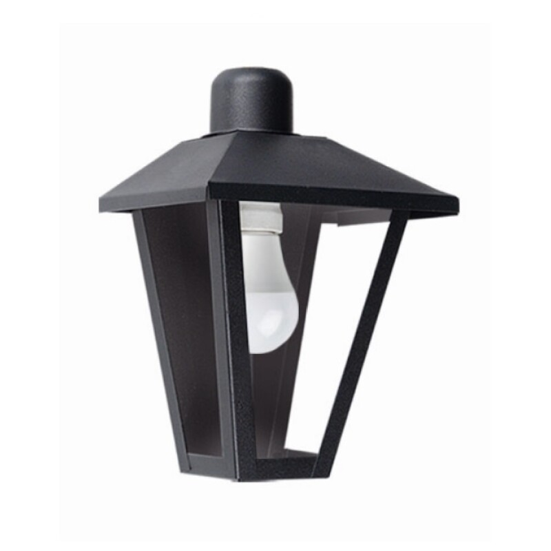 Farol Trapezoidal de Pared E27 Negro