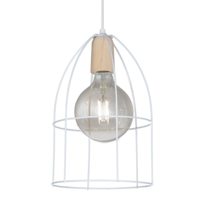 Colgante Geo Cardales Aviar Blanco E27