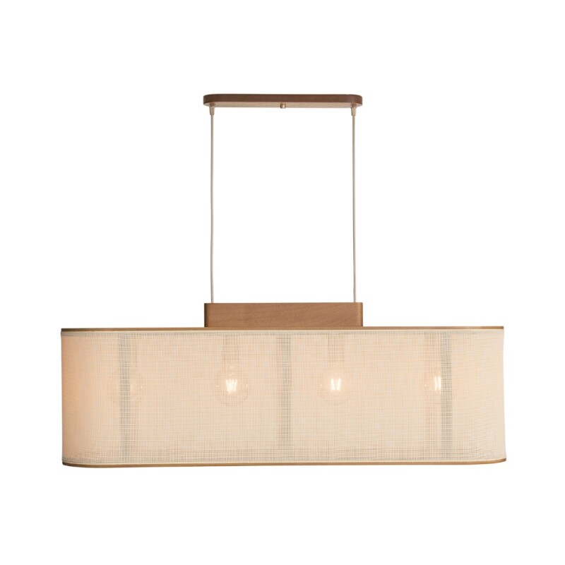 Colgante Eliptico E27 100X25CM Castanho