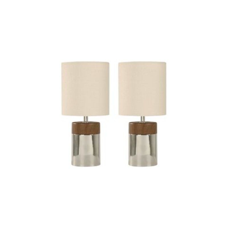 Pack Velador de Mesa Erika Cromo E27