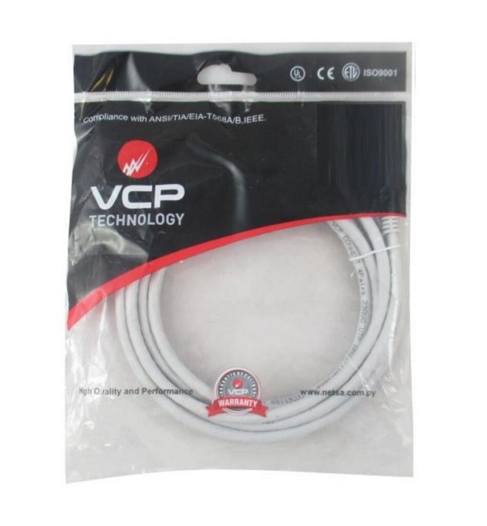 Patch Cord Cat 6 1MT Gris