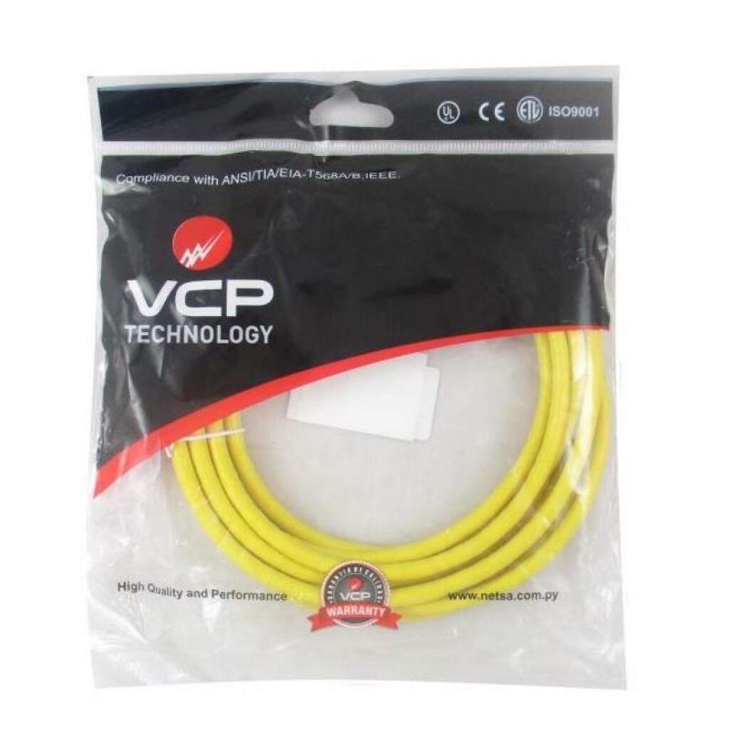 Patch Cord Cat 6 1,5MTS Amarillo