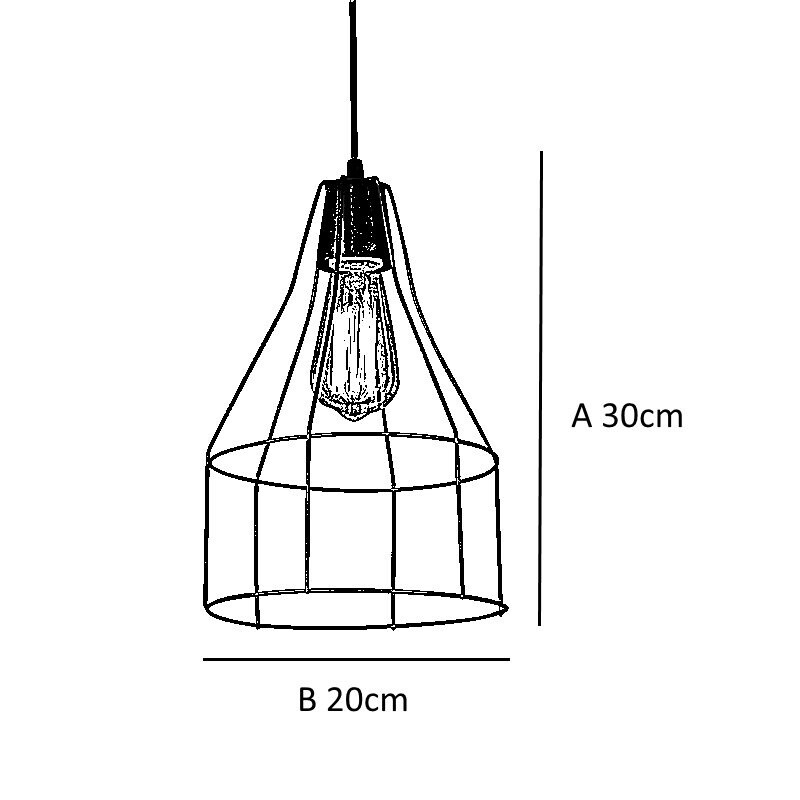 Colgante 1 Luz Botella E27 Cobre