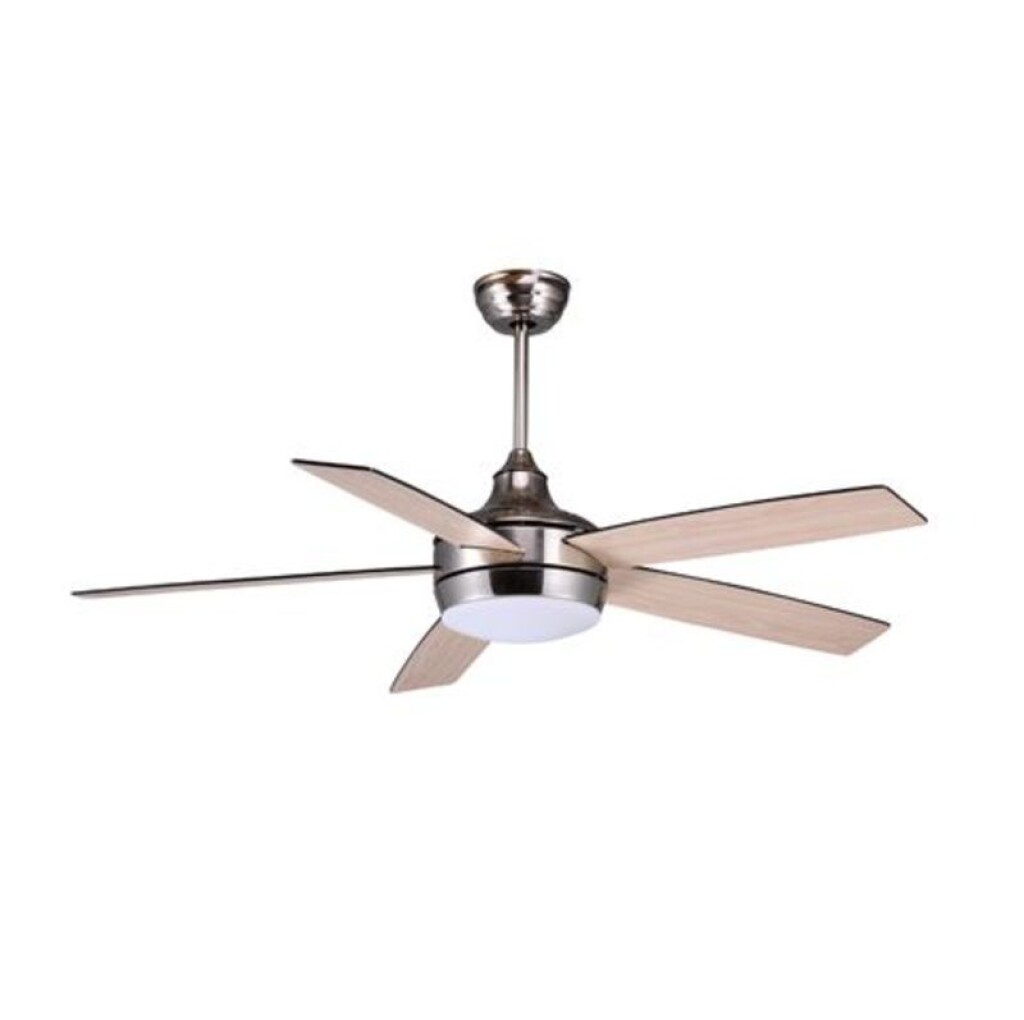 Ventilador LED 24W 52" 3CCT Niquel y Madera C/ Control