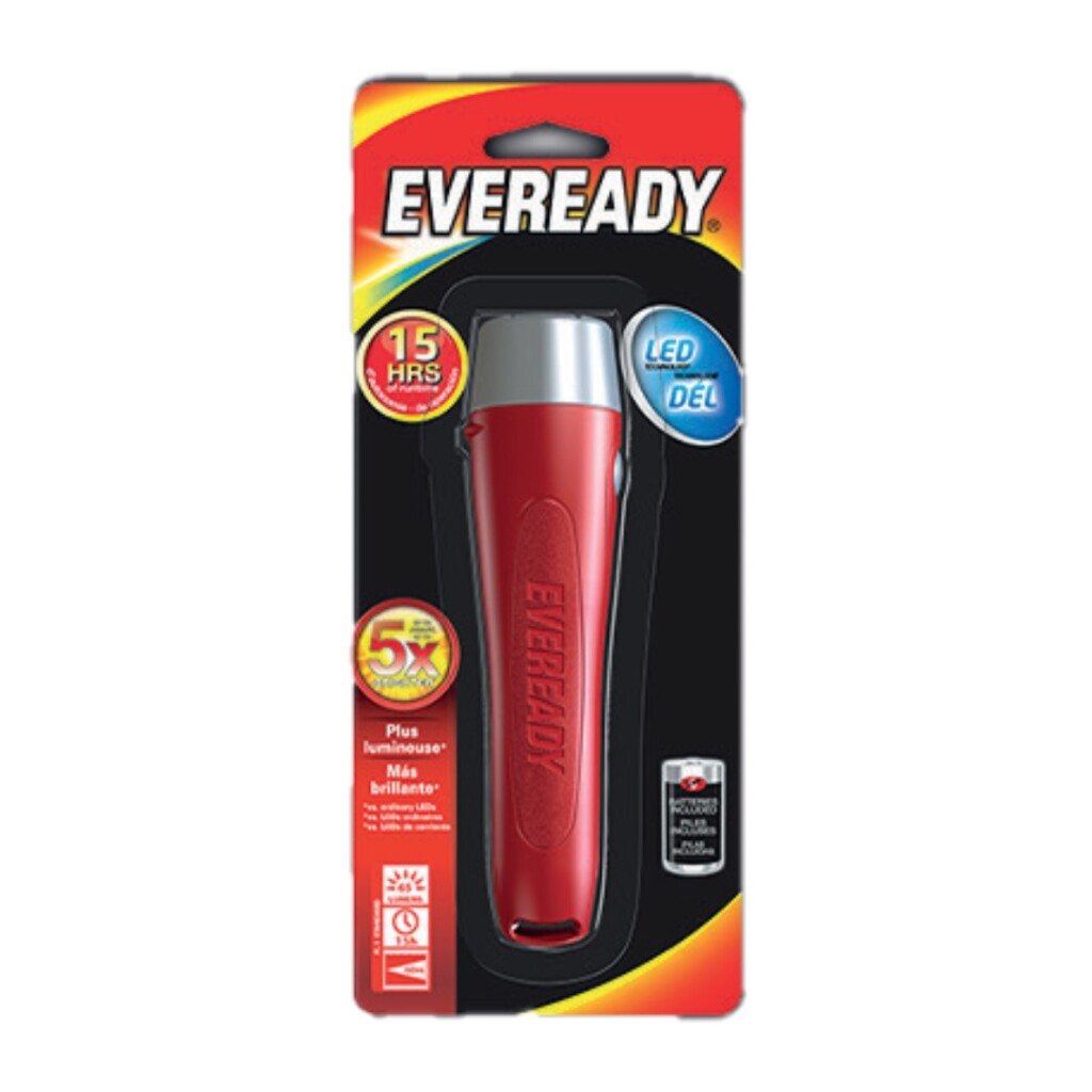 Linterna LED EVEREADY Plást 25 Lumenes Incl 2 Pilas AA
