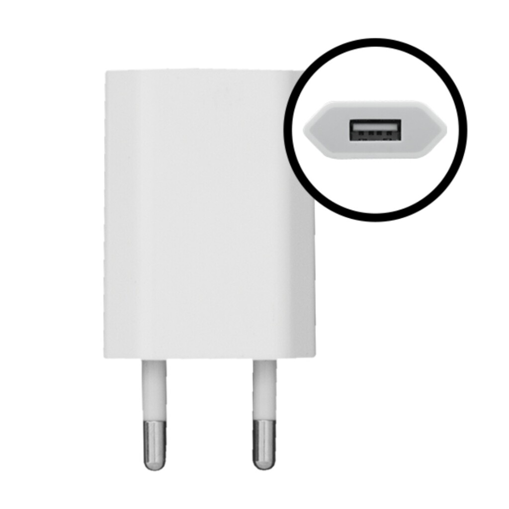 Cabezal para Toma USB 2,1A. Blanco