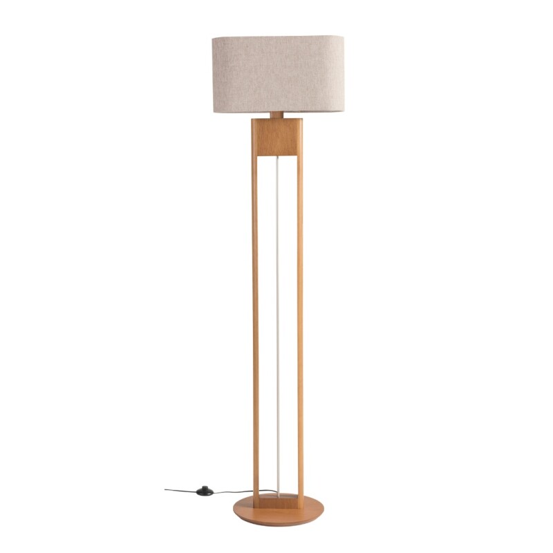 Velador de Pie Eliptico 1L E27 Linho Rustico
