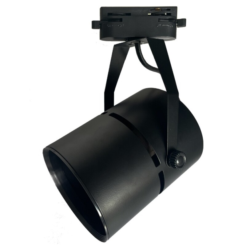 Cabezal P/ Riel Monofasico PAR30 Ranura Negro D105 L145