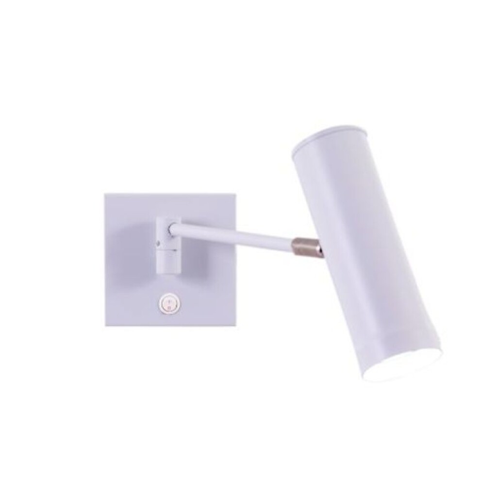 Aplique Tubo Brazo Simple Orientable C/Interrup 1L GU10 Blanco