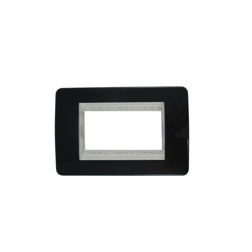 Placa con Bastidor 3 Modulos Grafito Slim